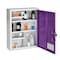Adiroffice Large Steel Dual Locking Medication Cabinet in Purple ADI999-04-PUR-MK - alternate 3